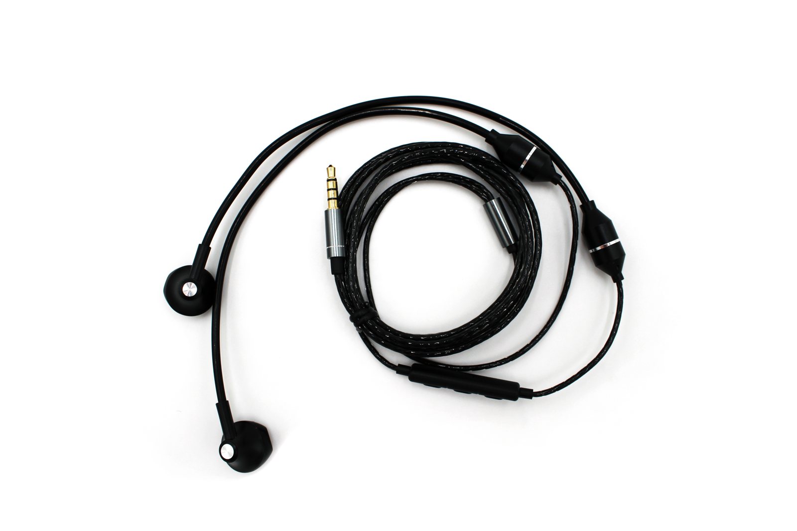 Black AvalonX Air Tubes with braided black cable and 3.5mm gold jack
